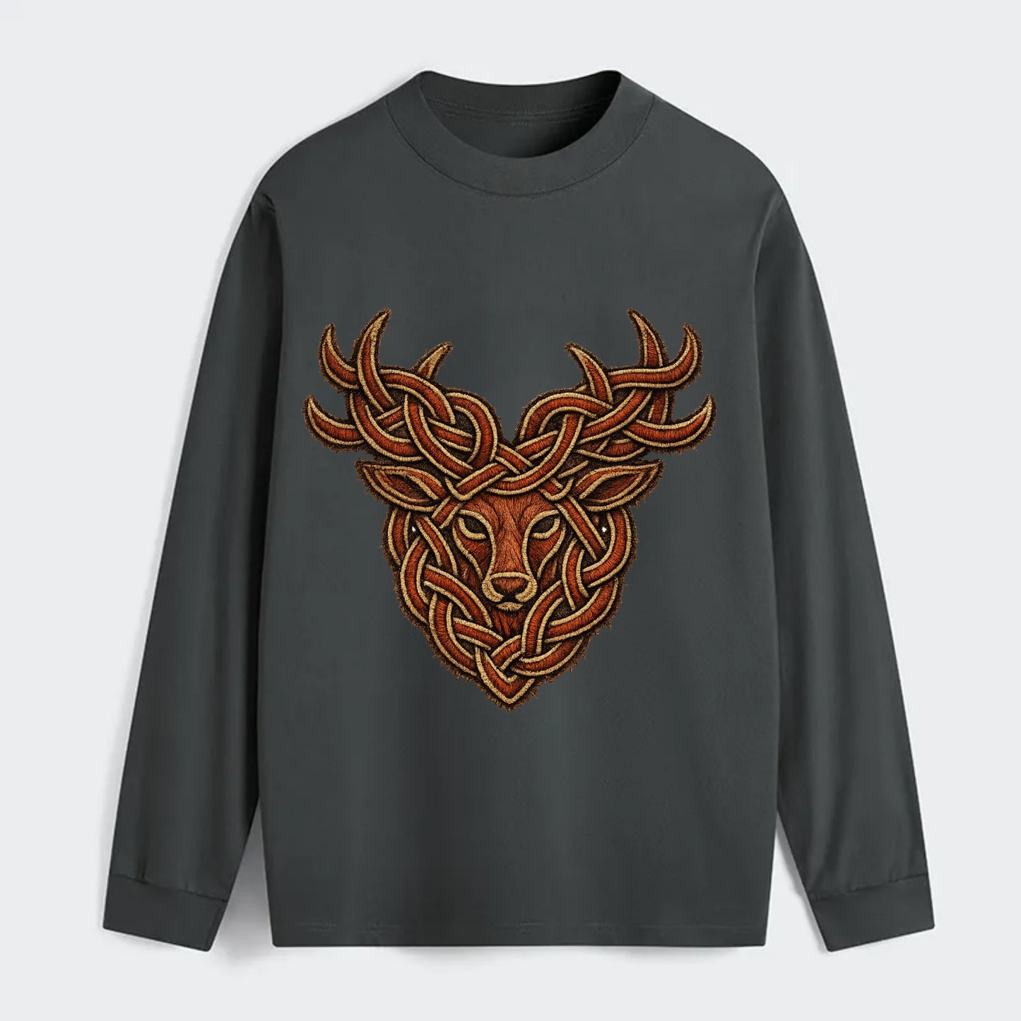 Stag Knot - Classic Long Sleeve Shirt - Gray