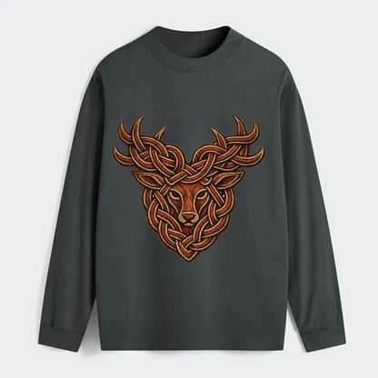 Stag Knot - Classic Long Sleeve Shirt - Gray