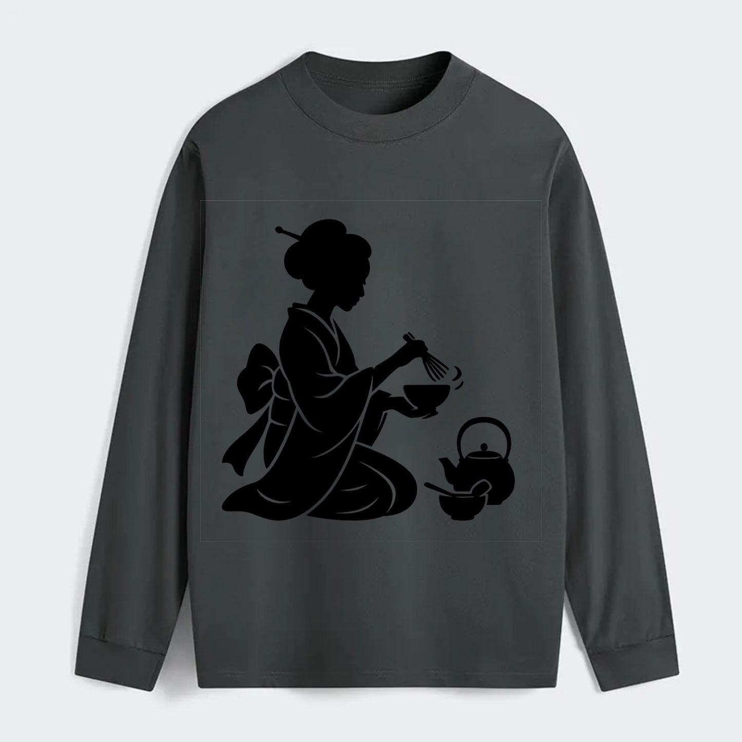 Geisha traditional tea ceremony - Classic Long Sleeve Shirt - Gray