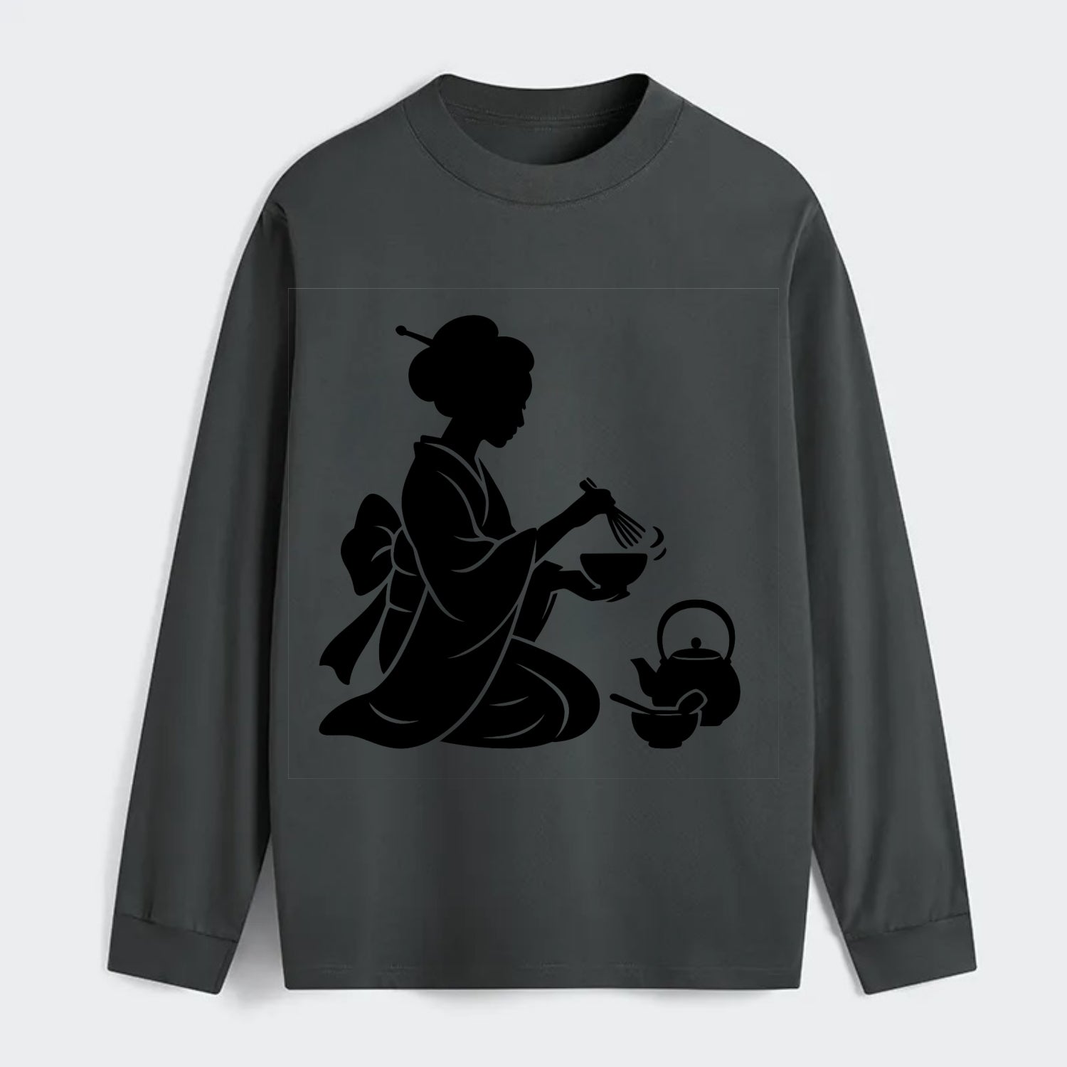Geisha traditional tea ceremony - Classic Long Sleeve Shirt - Gray