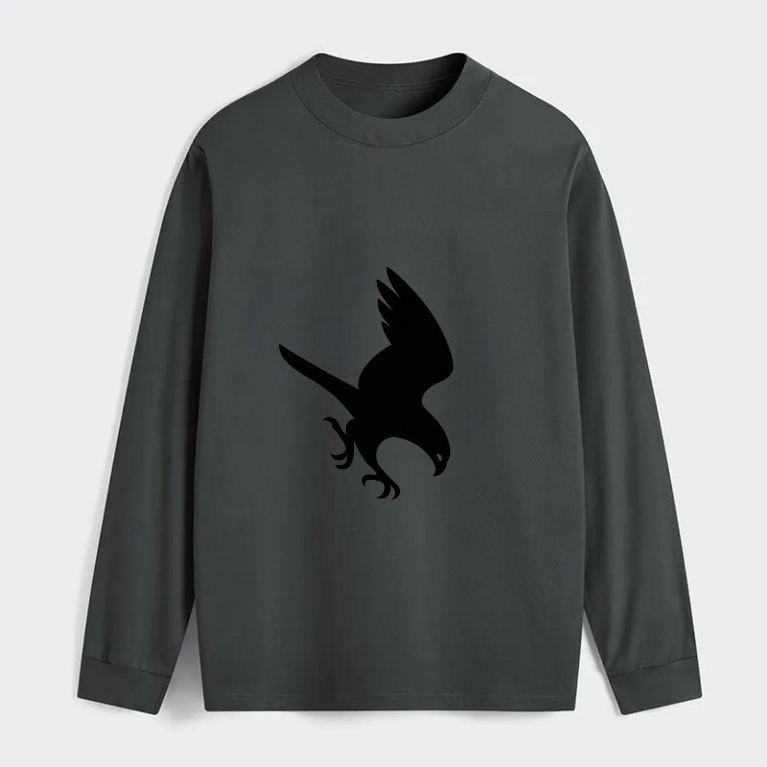 Hawk diving for prey - Classic Long Sleeve Shirt - Gray