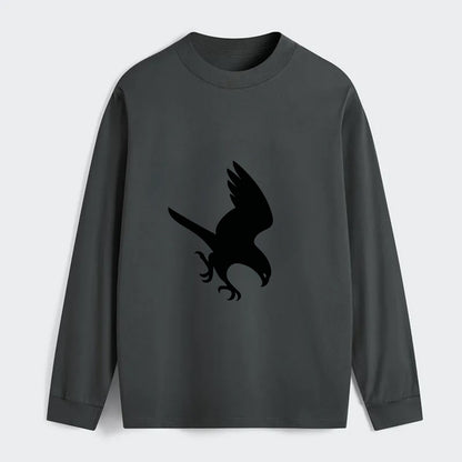 Hawk diving for prey - Classic Long Sleeve Shirt - Gray