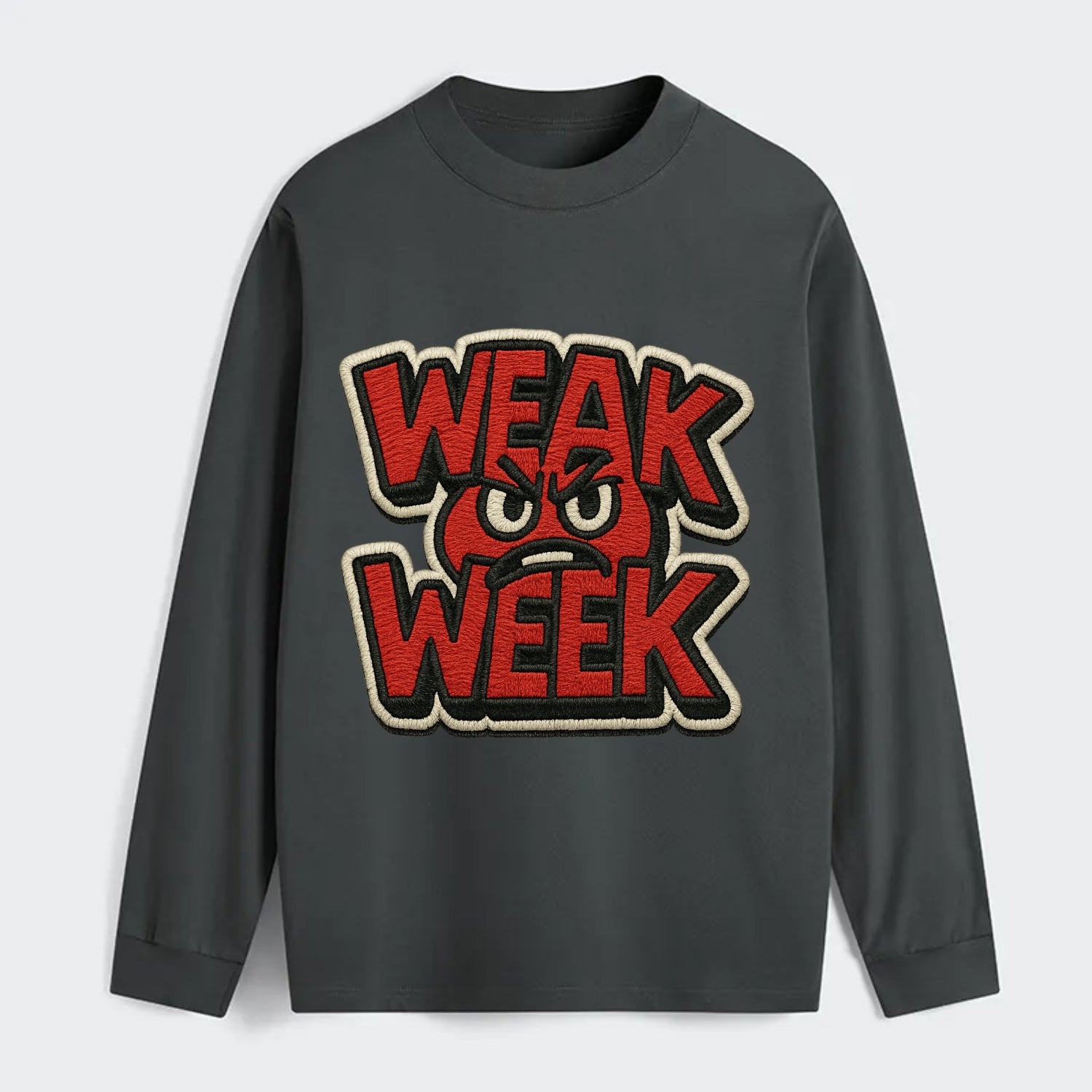 WEAK;WEEK WARRIOR Monday Blue Cap - Classic Long Sleeve Shirt - Gray