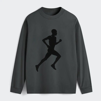 Kenyan distance runner stride - Classic Long Sleeve Shirt - Gray