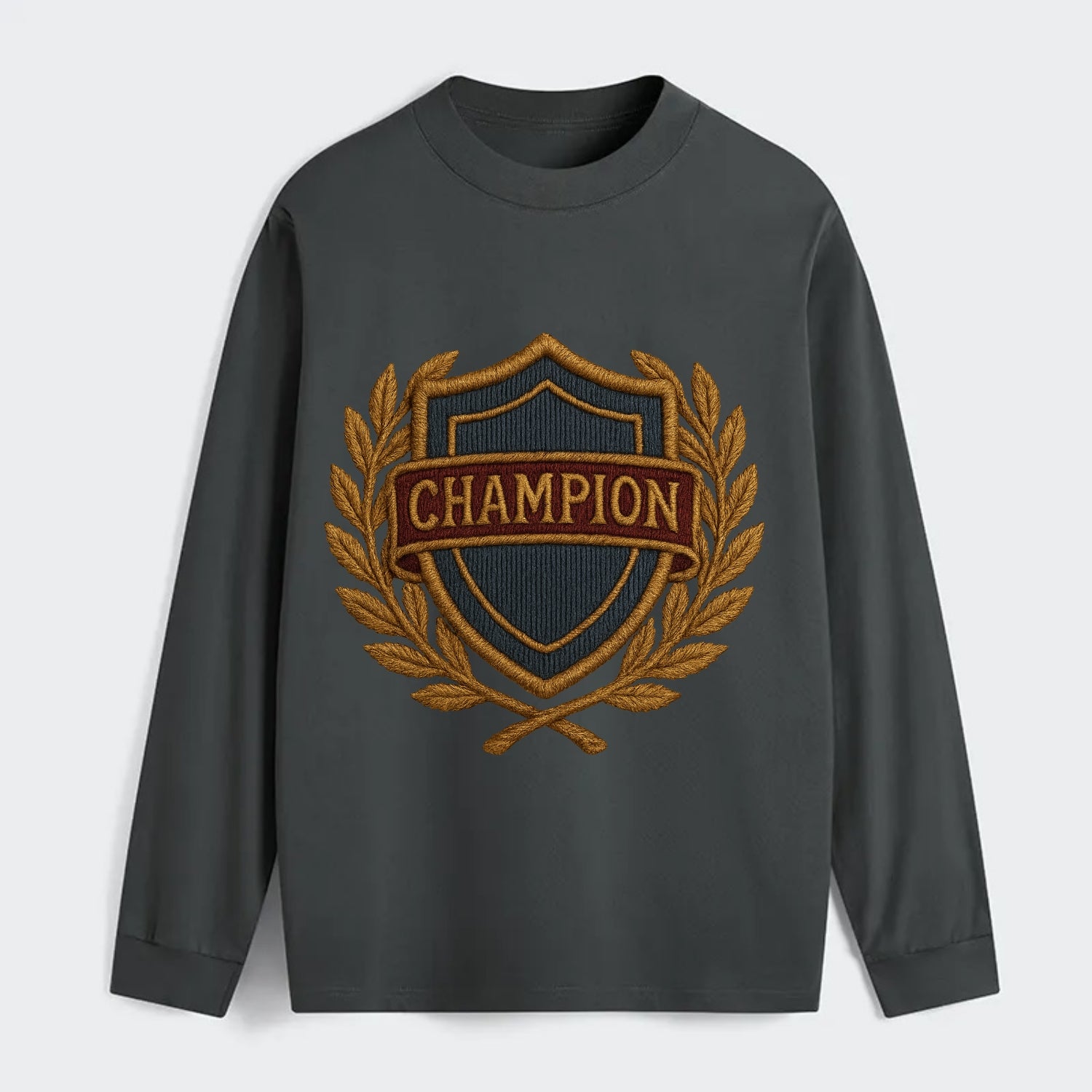 Champion Shield  - Classic Long Sleeve Shirt - Gray