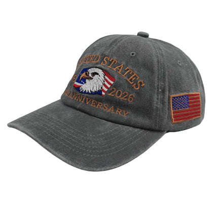 250th Anniversary Embroidered Baseball Cap | USA Independence Day Style