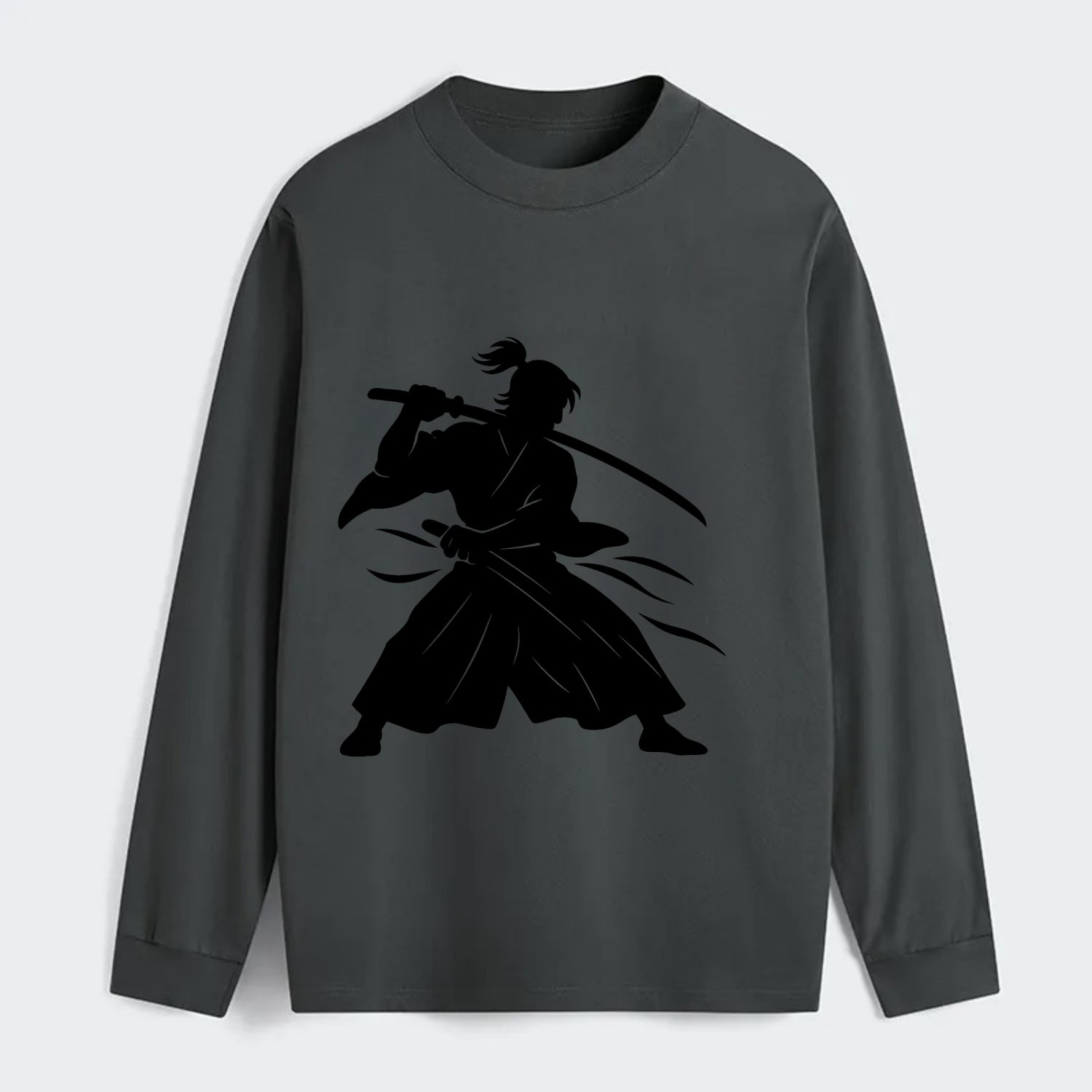 Japanese samurai sword draw - Classic Long Sleeve Shirt - Gray