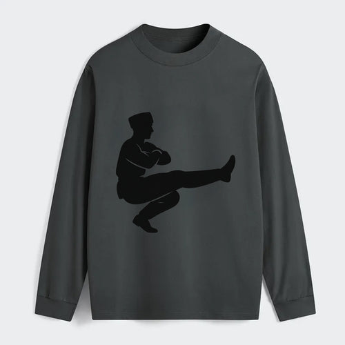 Russian Cossack dancer squat kick - Classic Long Sleeve Shirt