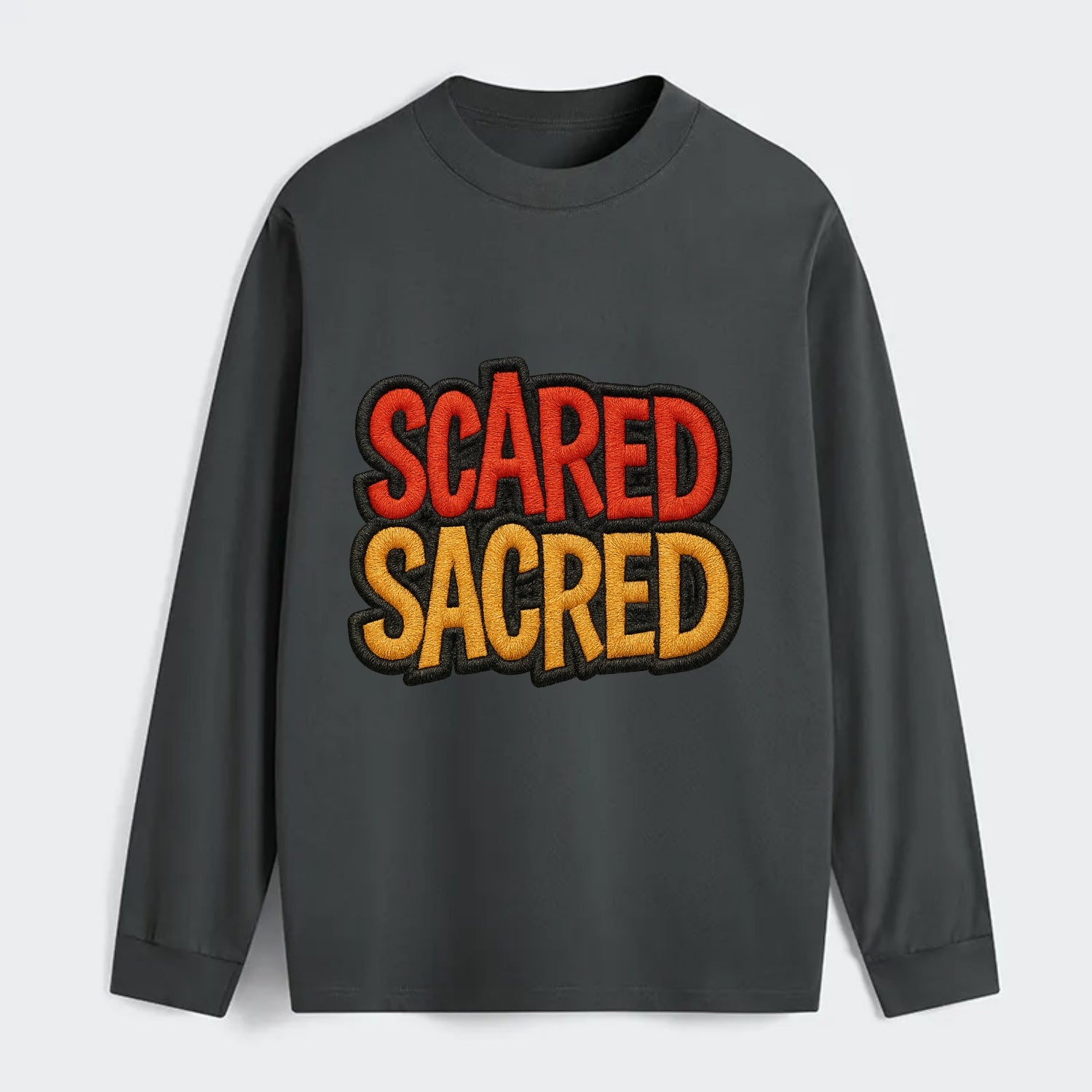 SCARED;SACRED JOURNEY Spiritual Purple Hat - Classic Long Sleeve Shirt - Gray
