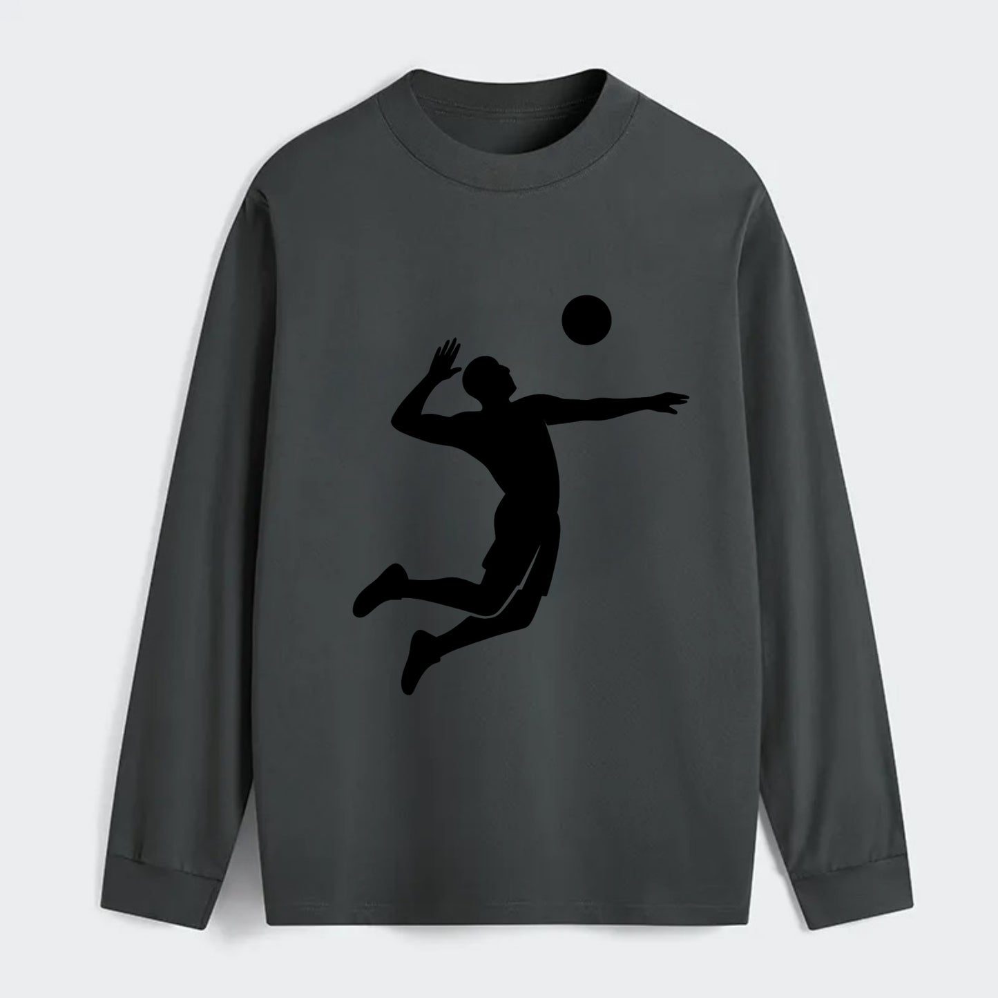 Volleyball player spiking ball - Classic Long Sleeve Shirt - Gray