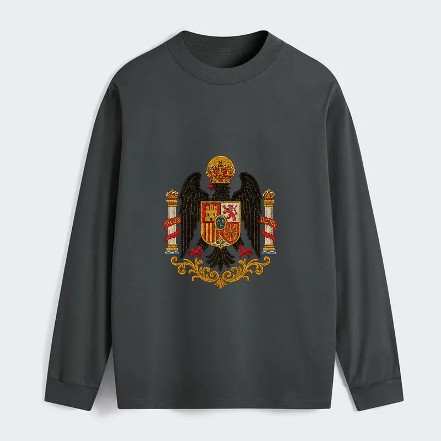 Imperial Eagle Of Spain Crest - Classic Long Sleeve Shirt - Gray