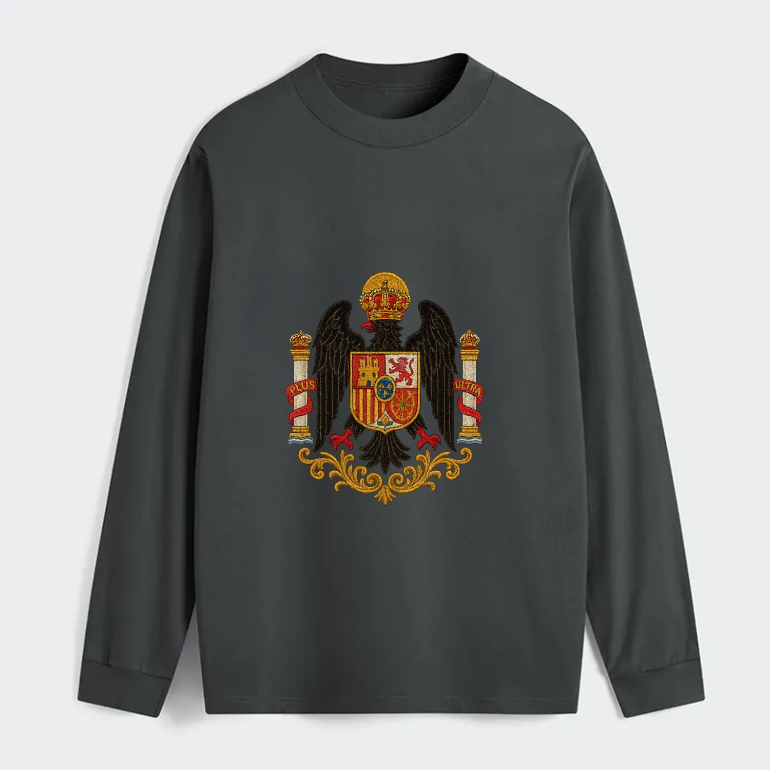 Imperial Eagle Of Spain Crest - Classic Long Sleeve Shirt - Gray