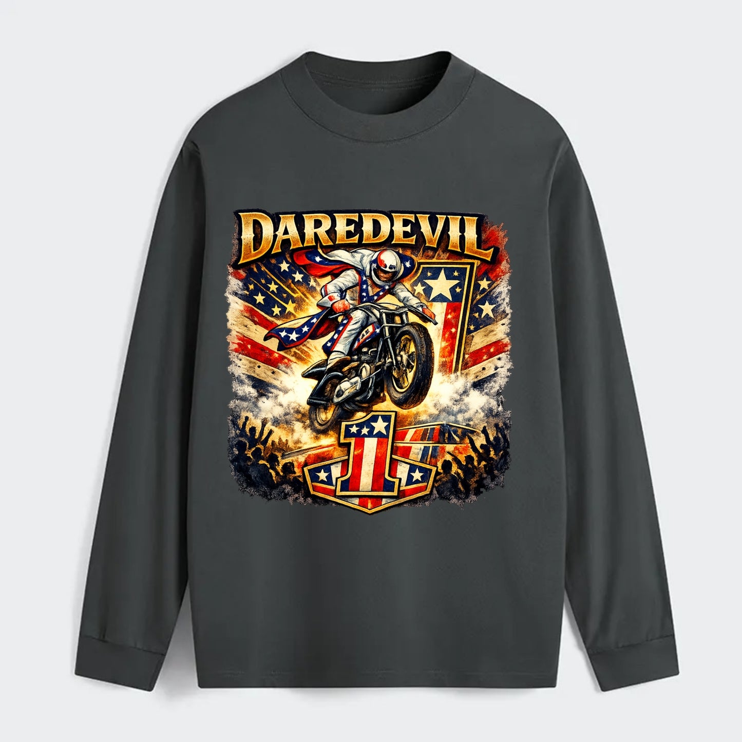 Daredevil Stunt Rider - Classic Long Sleeve Shirt - Gray