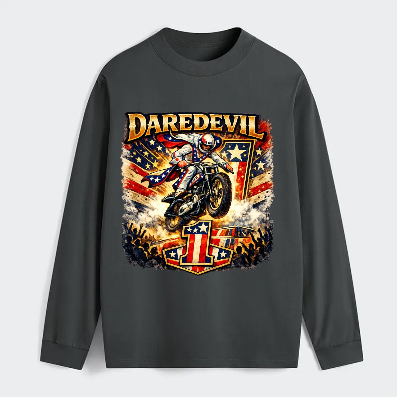 Daredevil Stunt Rider - Classic Long Sleeve Shirt - Gray