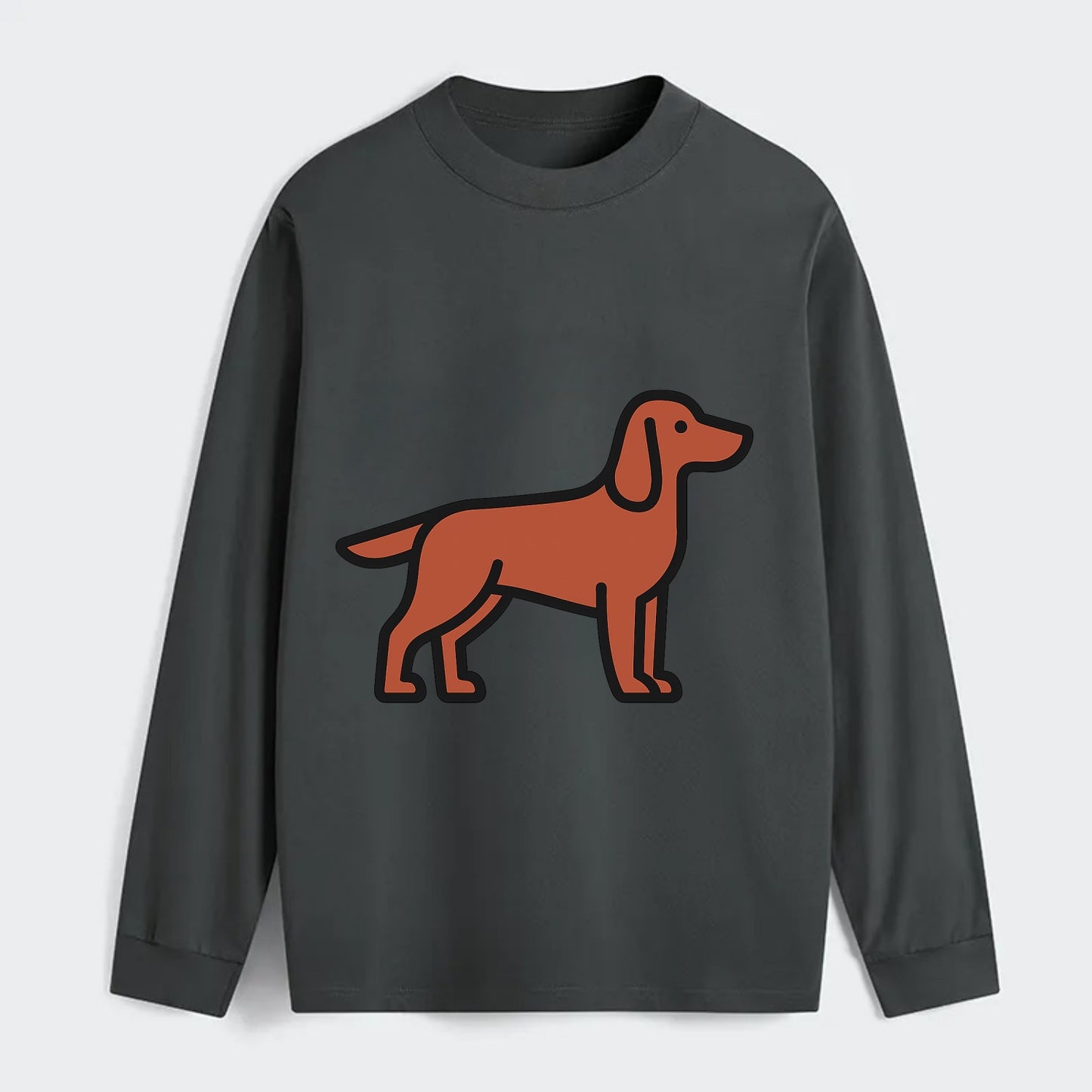 Irish Setter - Red/chestnut flat side profile - Classic Long Sleeve Shirt - Gray