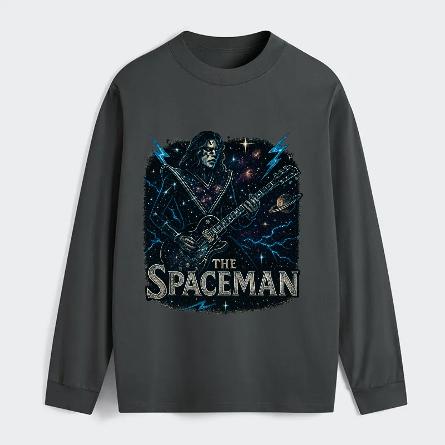 Spaceman Constellation - Classic Long Sleeve Shirt - Gray
