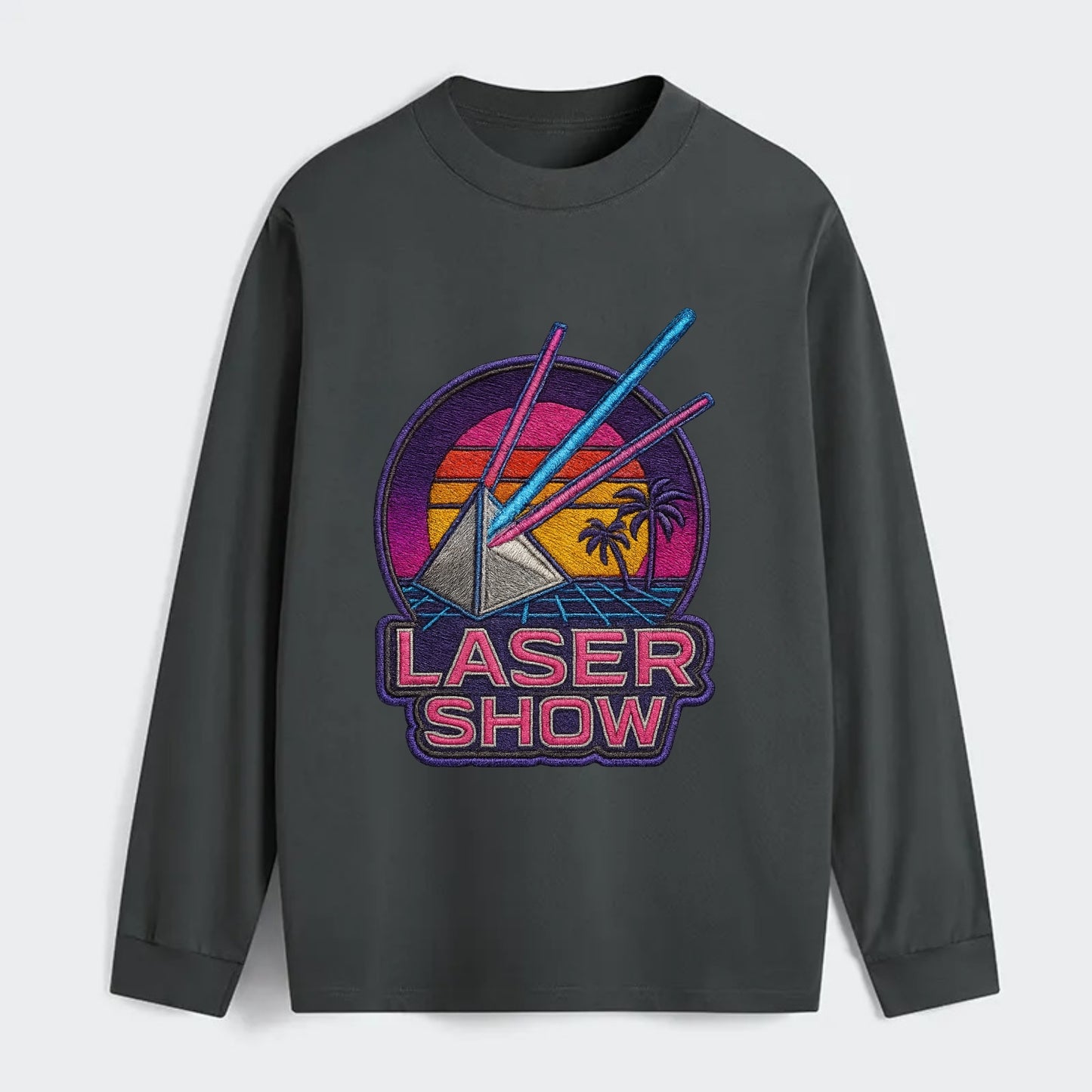 Laser Show - Classic Long Sleeve Shirt - Gray