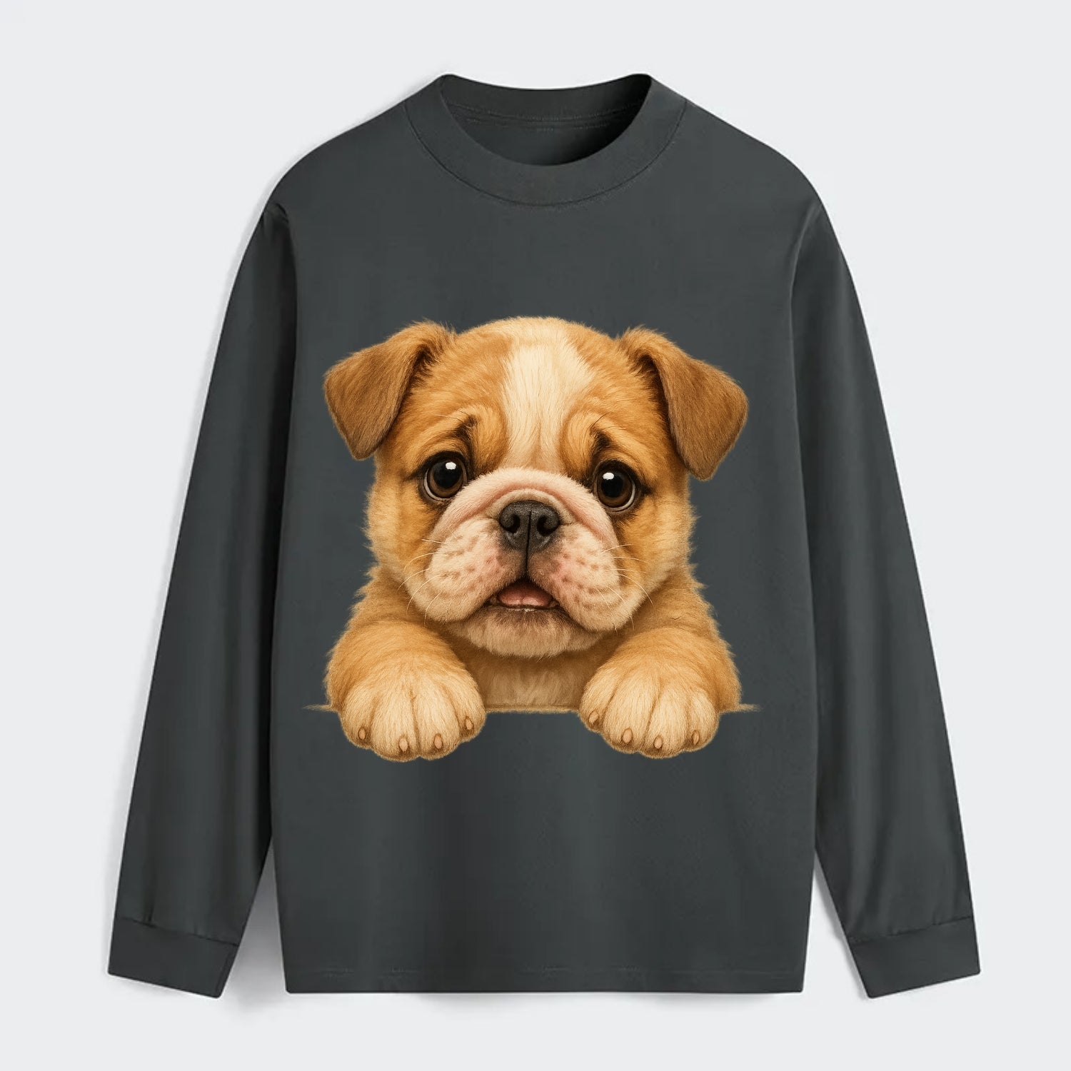 Bulldog  - Classic Long Sleeve Shirt - Gray