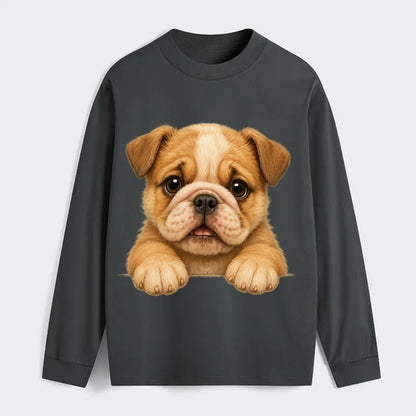 Bulldog  - Classic Long Sleeve Shirt - Gray
