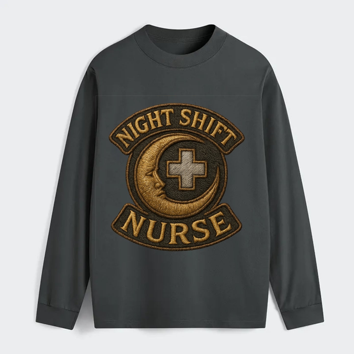 Night Shift Nurse  - Classic Long Sleeve Shirt - Gray