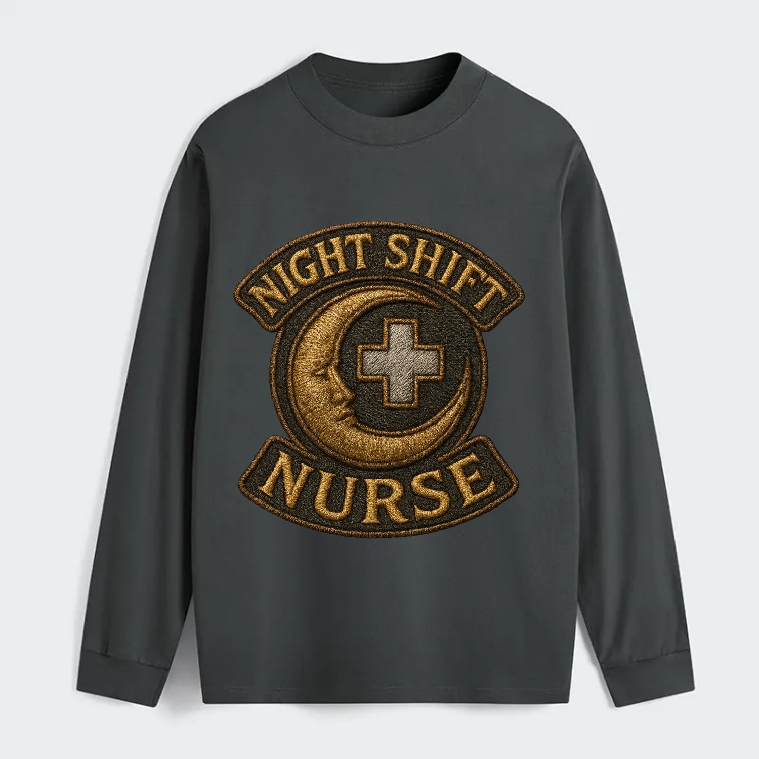 Night Shift Nurse  - Classic Long Sleeve Shirt - Gray