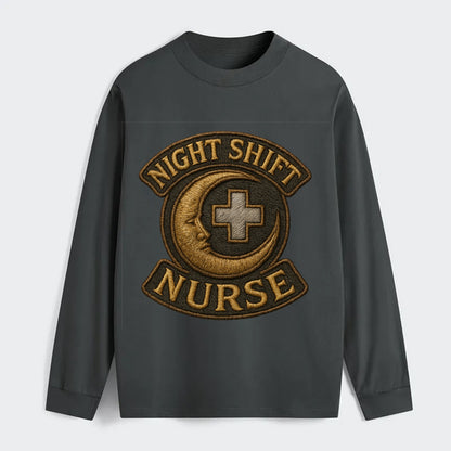 Night Shift Nurse  - Classic Long Sleeve Shirt - Gray