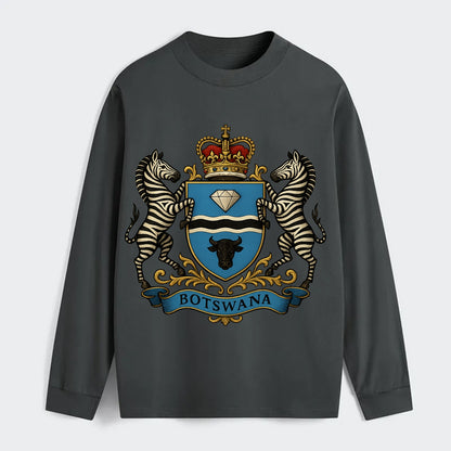 Botswana Heritage Badge - Classic Long Sleeve Shirt - Gray