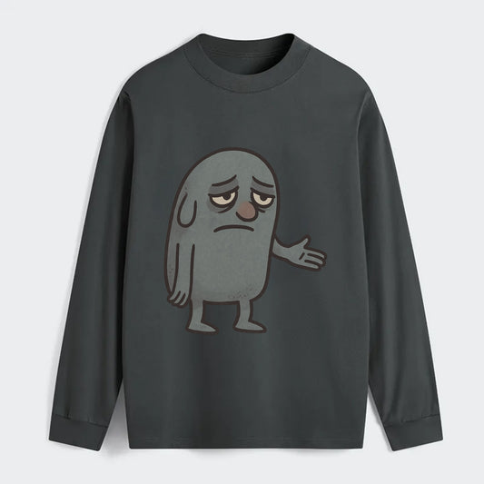 FOLLOWERS ARE GHOSTS | Transparent crowd following - Classic Long Sleeve Shirt - Gray