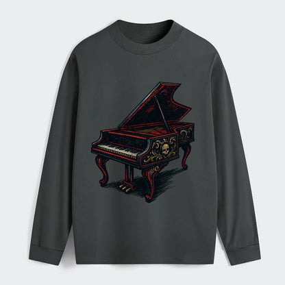 Harpsichord with baroque decorative styling - Classic Long Sleeve Shirt - Gray
