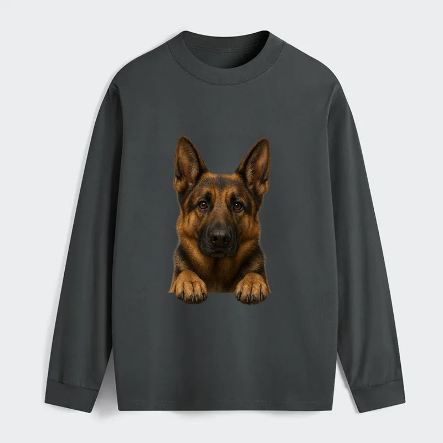 German Shepherd  - Classic Long Sleeve Shirt - Gray