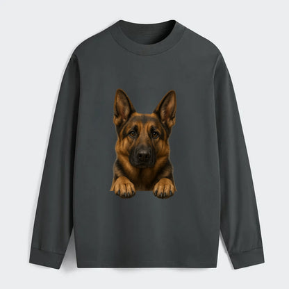 German Shepherd  - Classic Long Sleeve Shirt - Gray