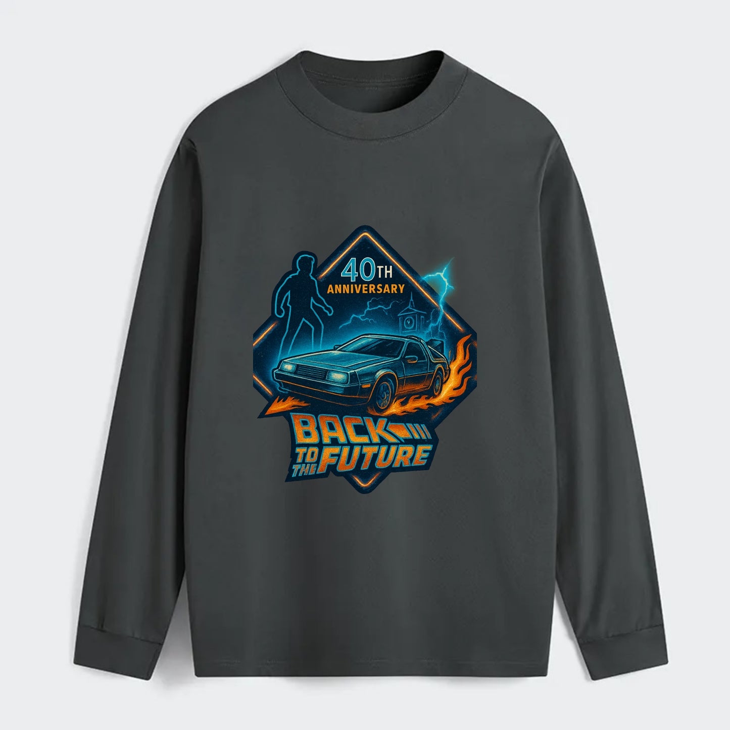 Back To The Future 40th Anniversary 2 - Classic Long Sleeve Shirt - Gray