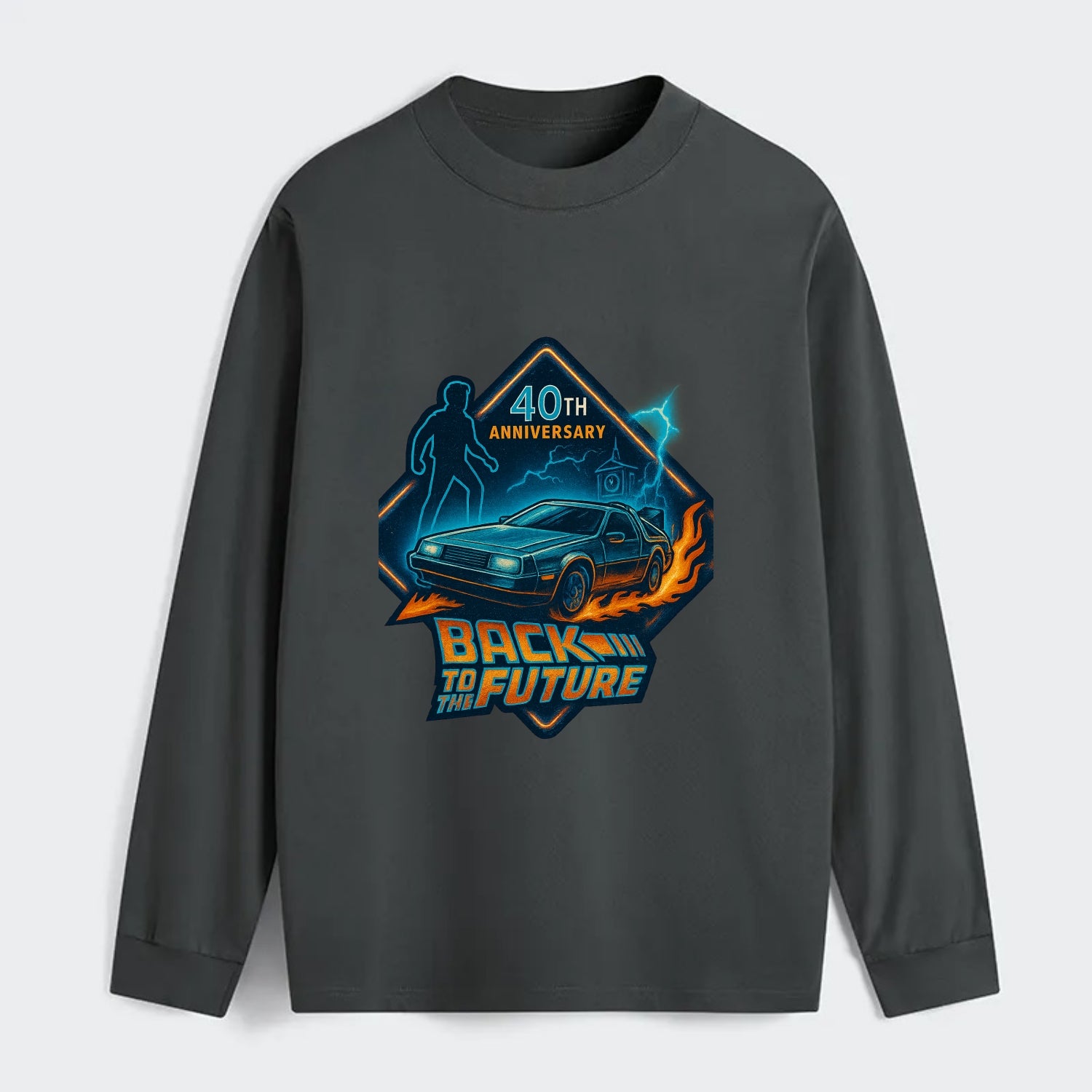 Back To The Future 40th Anniversary 2 - Classic Long Sleeve Shirt - Gray