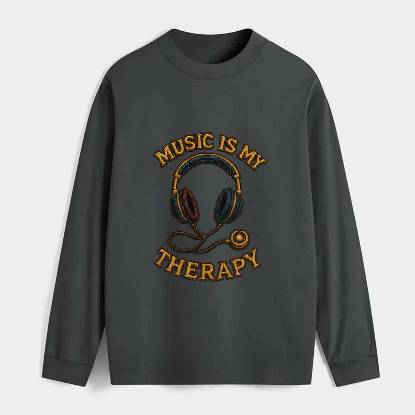 Music Is My Therapy  - Classic Long Sleeve Shirt - Gray
