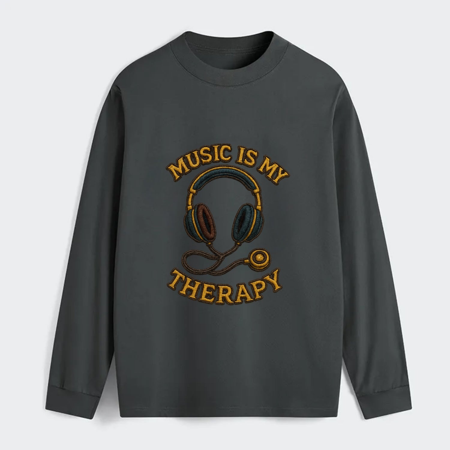 Music Is My Therapy  - Classic Long Sleeve Shirt - Gray