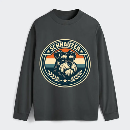 Noble Schnauzer Emblem - Classic Long Sleeve Shirt - Gray