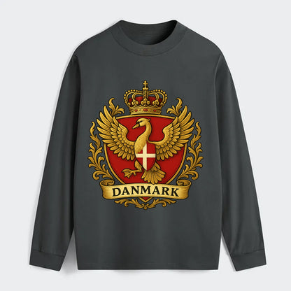 Denmark Heritage Badge - Classic Long Sleeve Shirt - Gray