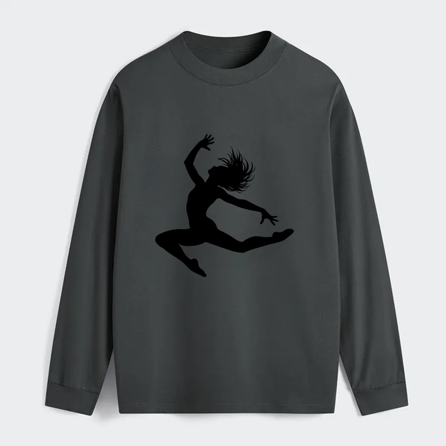 Contemporary dancer leap mid-air - Classic Long Sleeve Shirt - Gray
