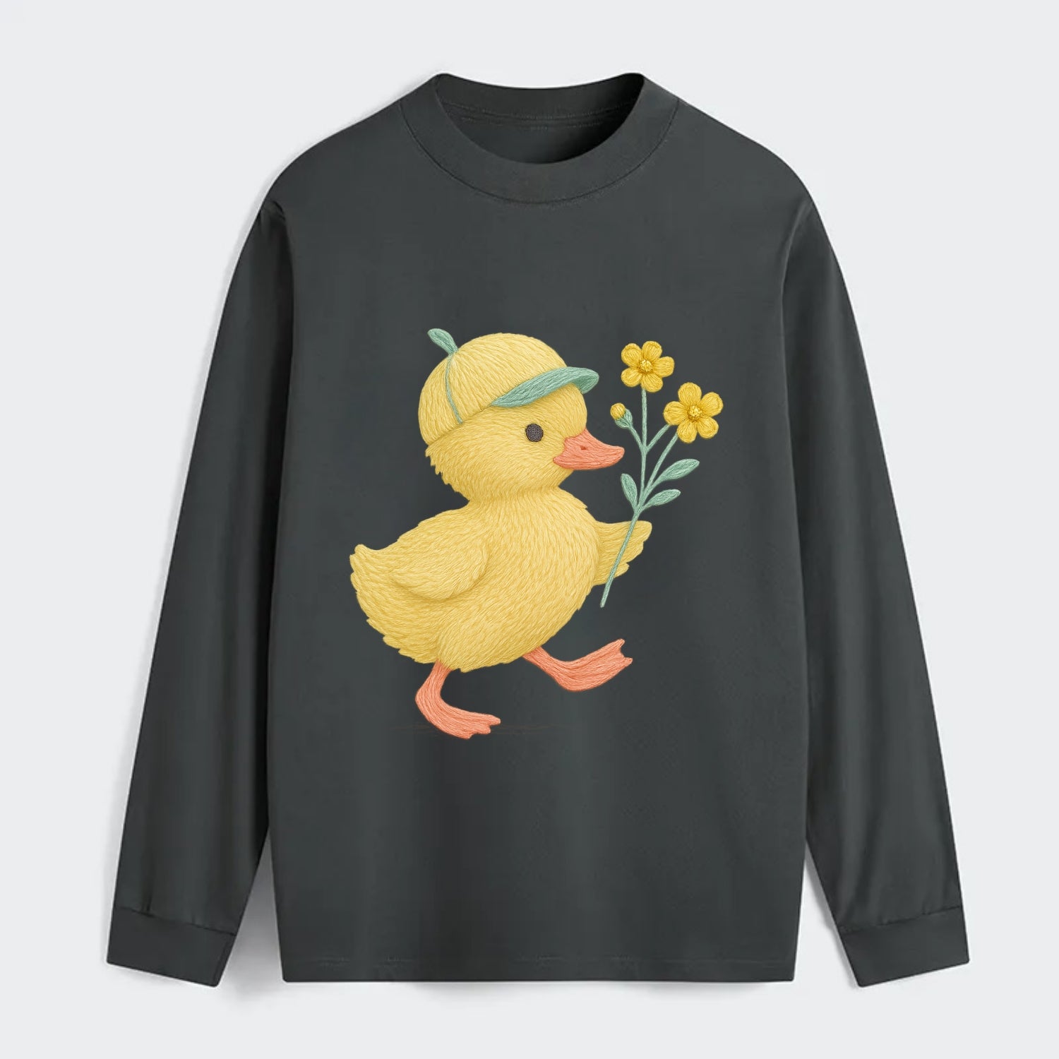Yellow Duckling - Classic Long Sleeve Shirt - Gray