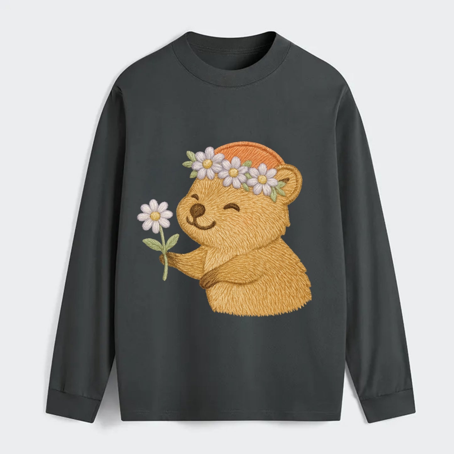 Quokka Daisy Chain - Classic Long Sleeve Shirt - Gray