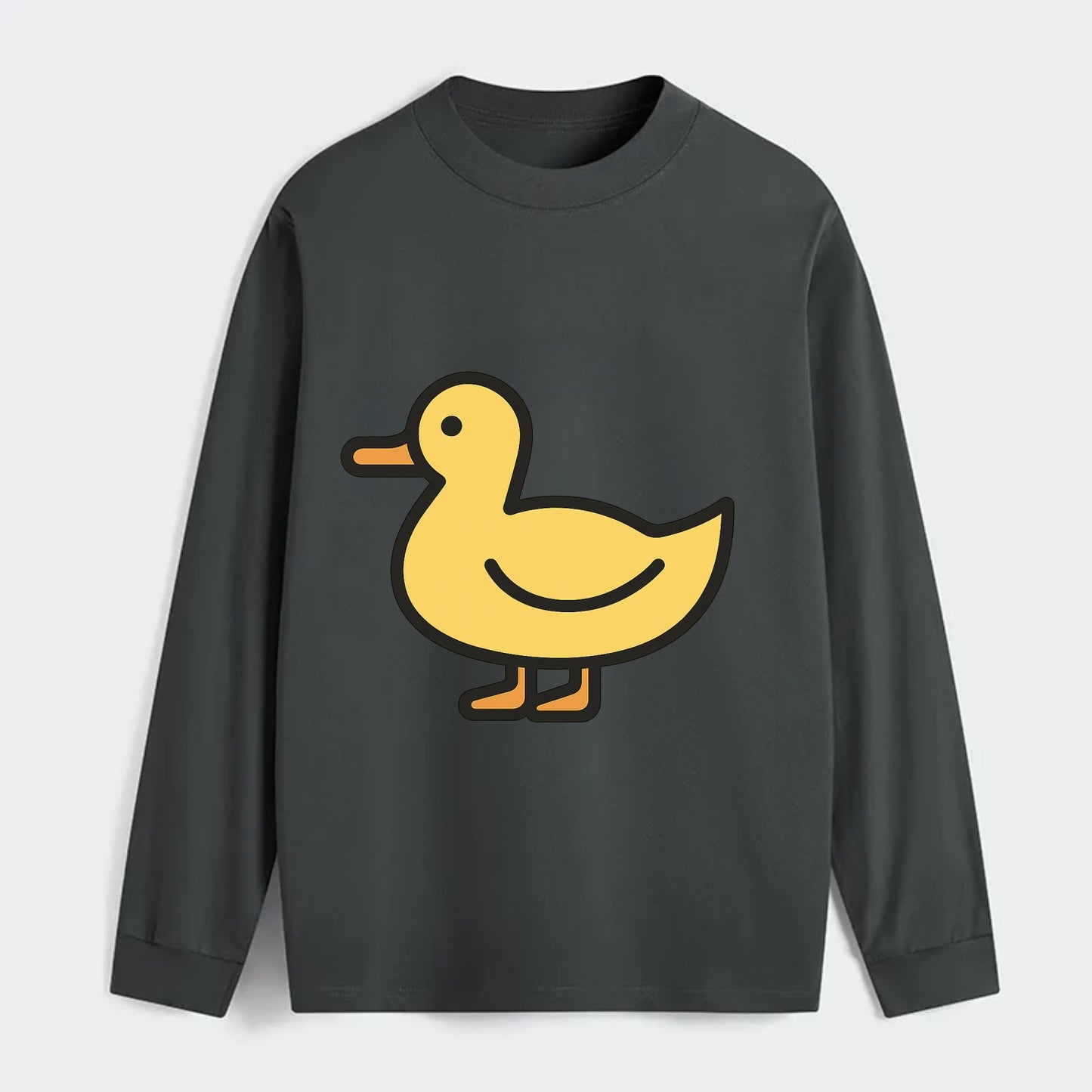 Duck - Yellow mallard flat side profile - Classic Long Sleeve Shirt - Gray