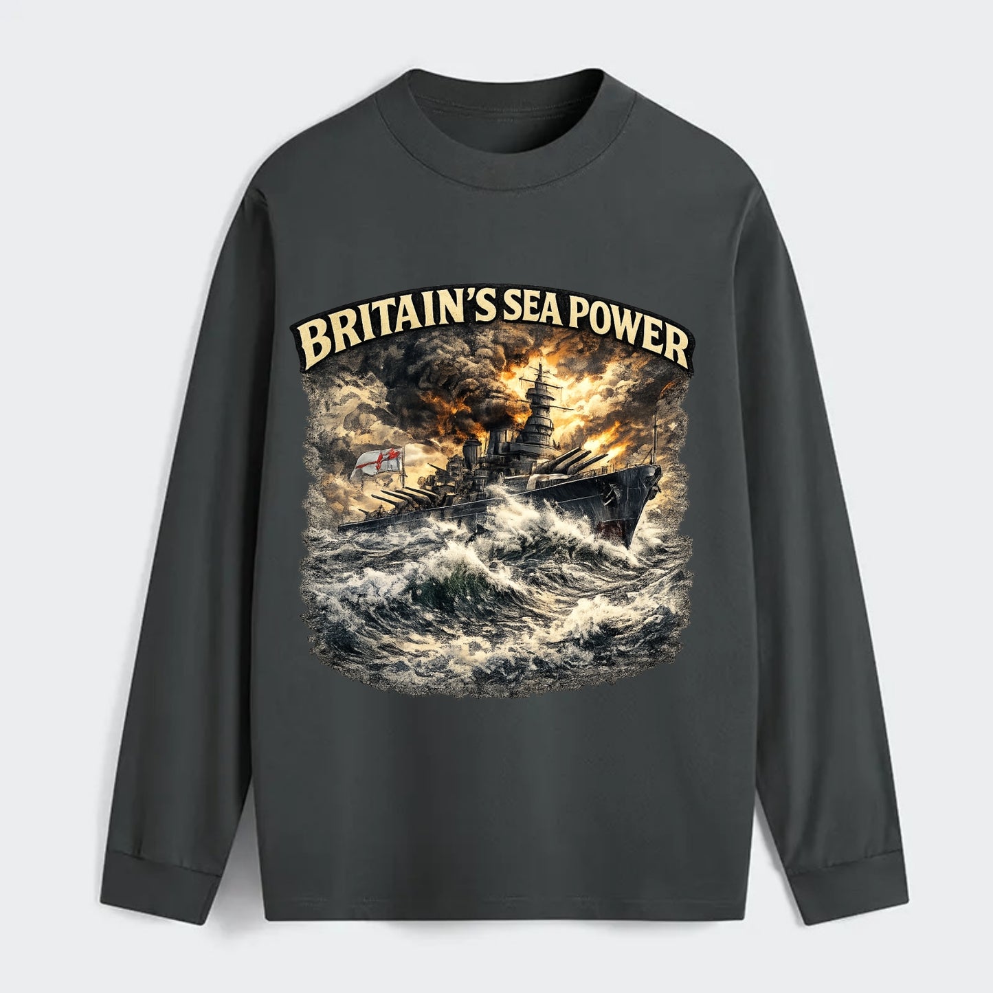 Britain's Sea Power - Classic Long Sleeve Shirt - Gray