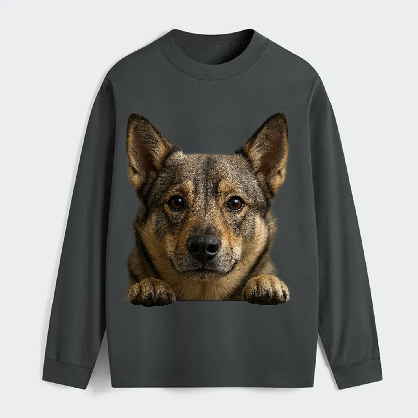 Swedish Vallhund  - Classic Long Sleeve Shirt - Gray