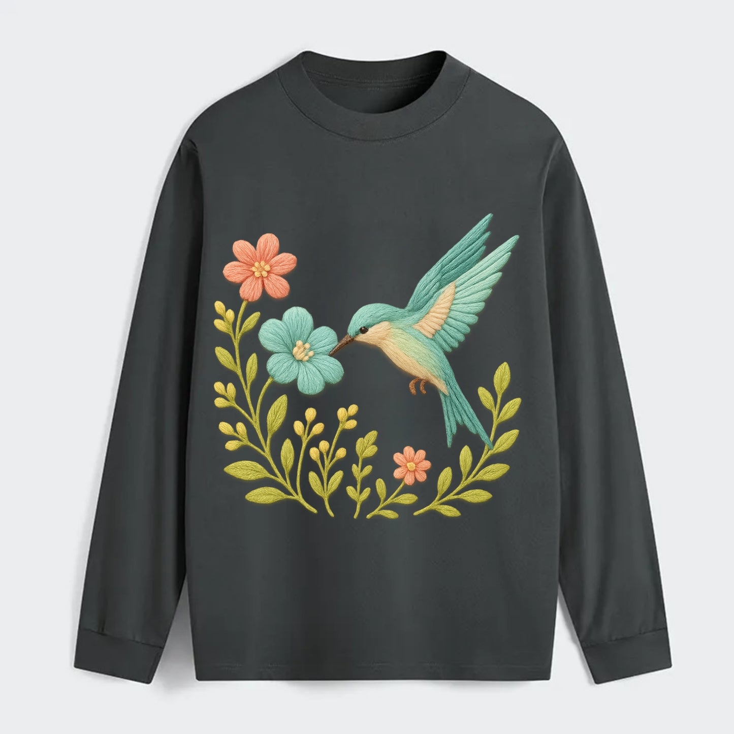 Mint Bee-Eater - Classic Long Sleeve Shirt - Gray