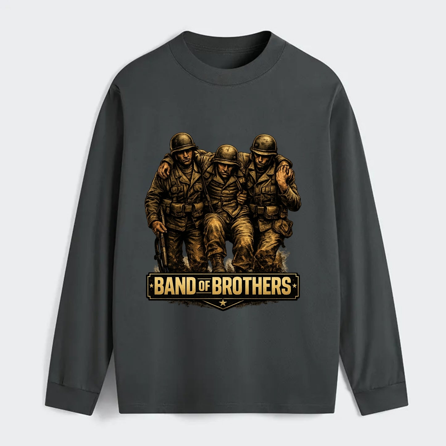 Band Of Brothers - Classic Long Sleeve Shirt - Gray