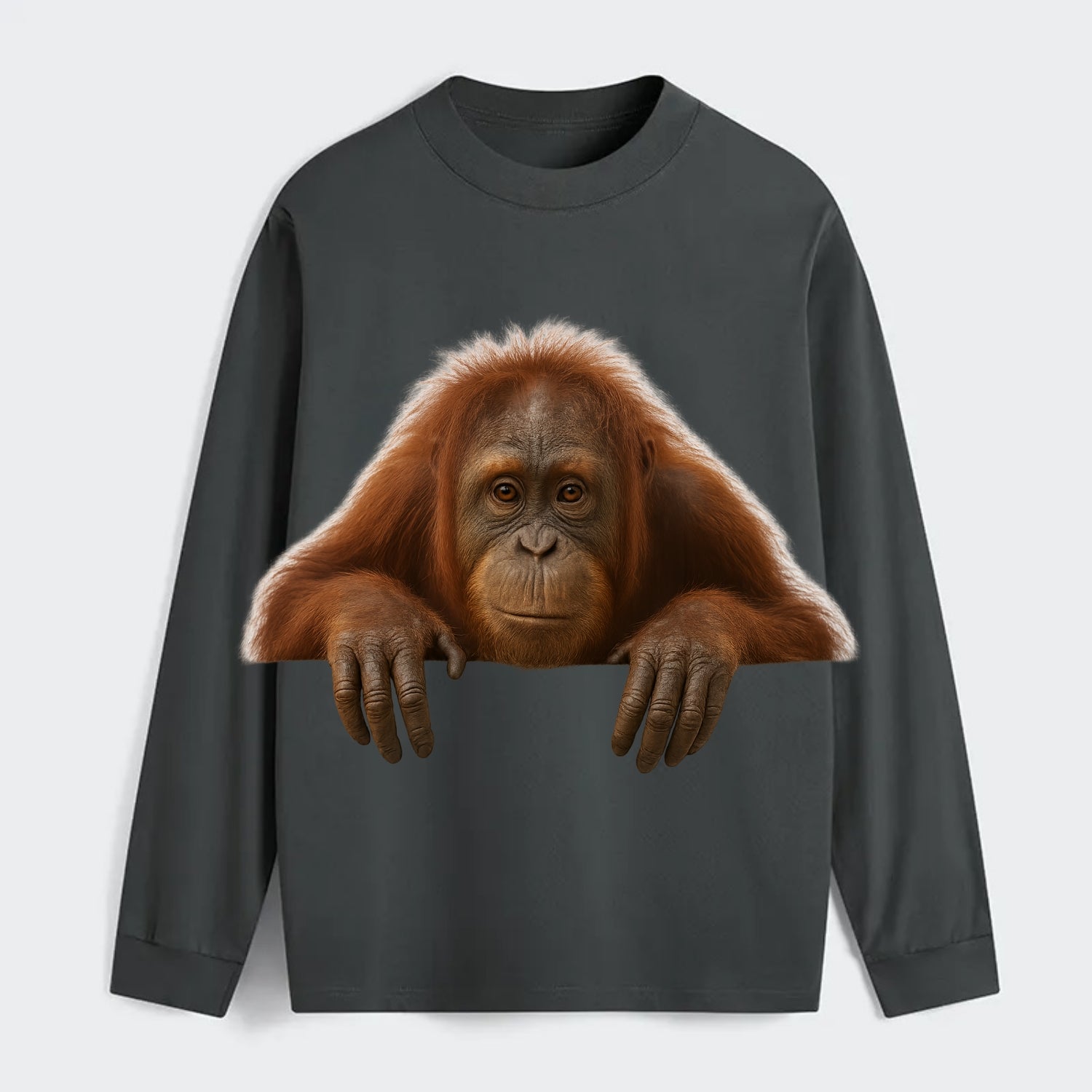 Orangutan  - Classic Long Sleeve Shirt - Gray