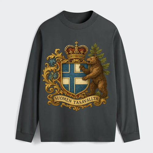 Finland Brown Bear Emblem - Classic Long Sleeve Shirt
