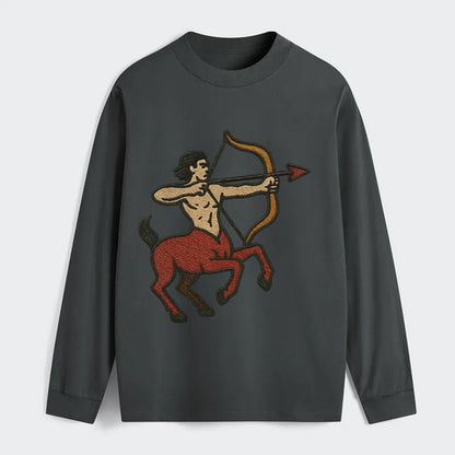 Sagittarius Arrow  - Classic Long Sleeve Shirt - Gray