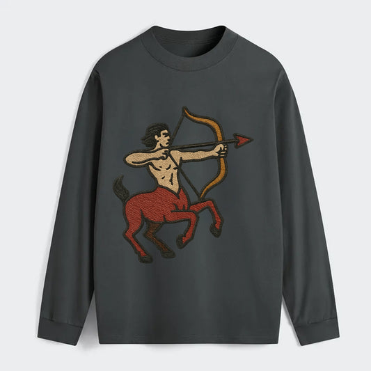 Sagittarius Arrow  - Classic Long Sleeve Shirt - Gray