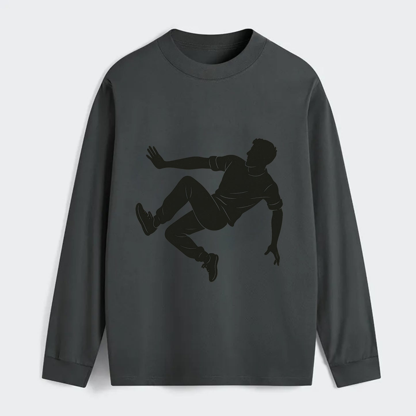 Parkour athlete wall run - Classic Long Sleeve Shirt - Gray